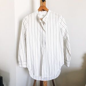 Madewell White Striped Tunic Top